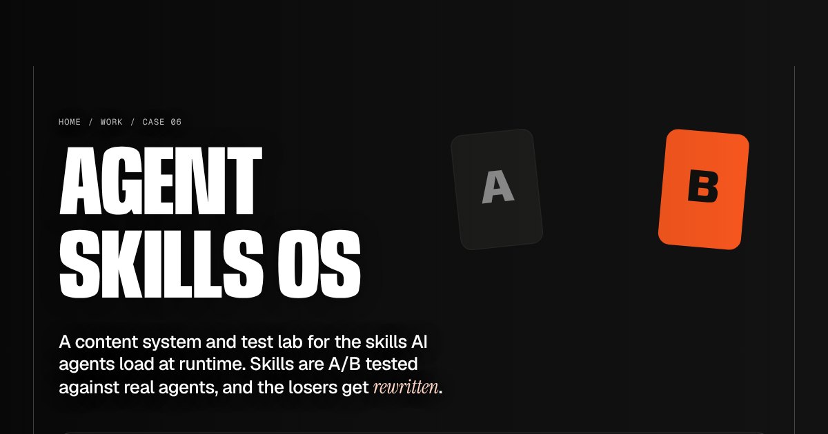 Agent Skills OS · AI case study by Saad Tamari